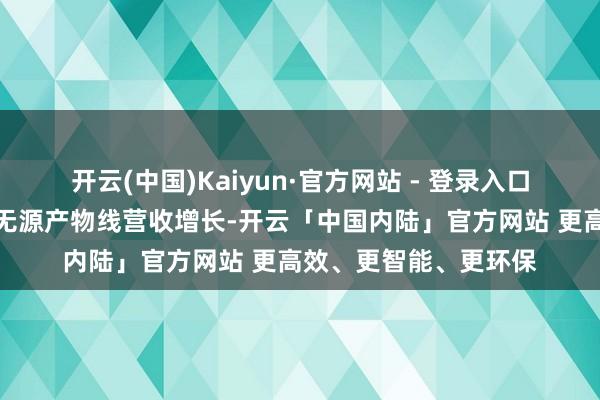 开云(中国)Kaiyun·官方网站 - 登录入口进而带动公司有源和无源产物线营收增长-开云「中国内陆」官方网站 更高效、更智能、更环保